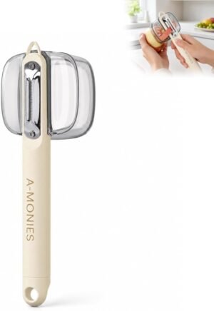 Radish Peeler With A Lid Storage Container For Potato Fruit Vegetable Prep