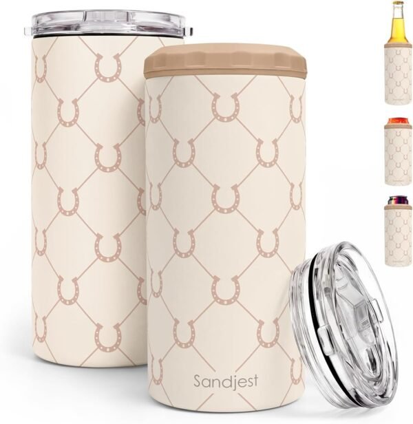 Horse Can Cooler 12oz - Travel Mug Cups - Stainless Steel Insulated for Mom Sister Women Girl Friends