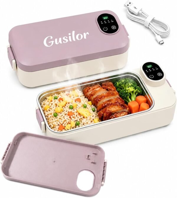 61wjhykz5lL._AC_SL1402_.jpg Portable Timer-controlled Reheating Rechargeable Heated Lunchbox
