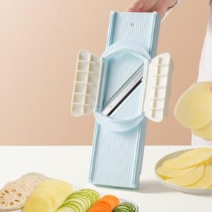 Potato Slicer, Vegetable Shredder, 5 in 1 Efficient Kitchen Tool with Stainless Steel Blades
