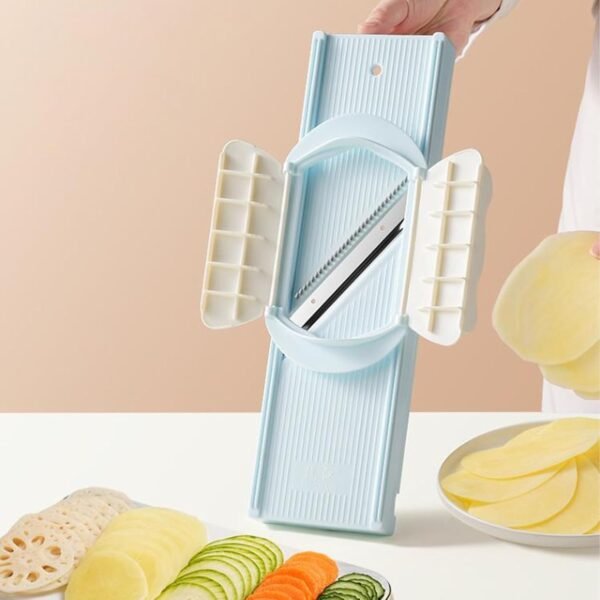 Potato Slicer, Vegetable Shredder, 5 in 1 Efficient Kitchen Tool with Stainless Steel Blades