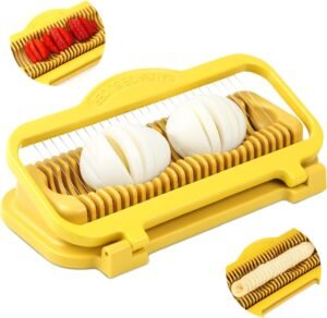 Larger Banana Slicer Egg Slicer for Hard Boiled Eggs, Stainless Steel & Aluminium Wires Strawberry slicer