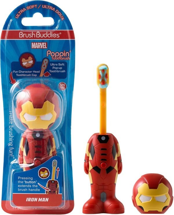 uddies Marvel Iron Man Kids Toothbrush Soft Rounded