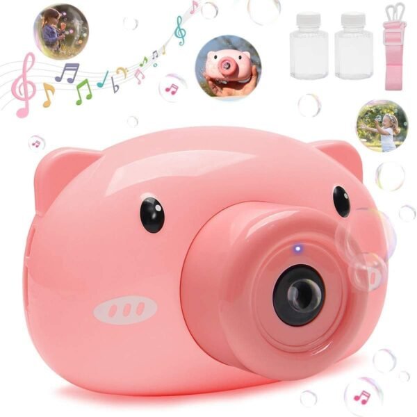 611hcTQ5b1L._AC_SL1500_.jpg Silicon Electric Music Bubble Machine Camera Toy with Light & Music | Automatic Soap Bubble Machine, Indoor and Outdoor Activities